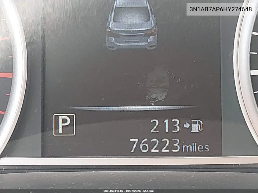 2017 NISSAN SENTRA VIN 3N1AB7AP6HY274648 — фото 16