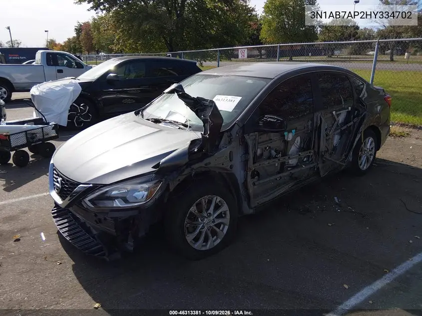 2017 NISSAN SENTRA VIN 3N1AB7AP2HY334702 — фото 2