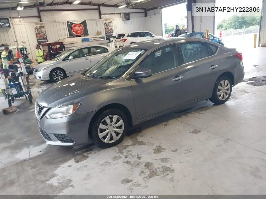 2017 NISSAN SENTRA VIN 3N1AB7AP2HY222806 — фото 2