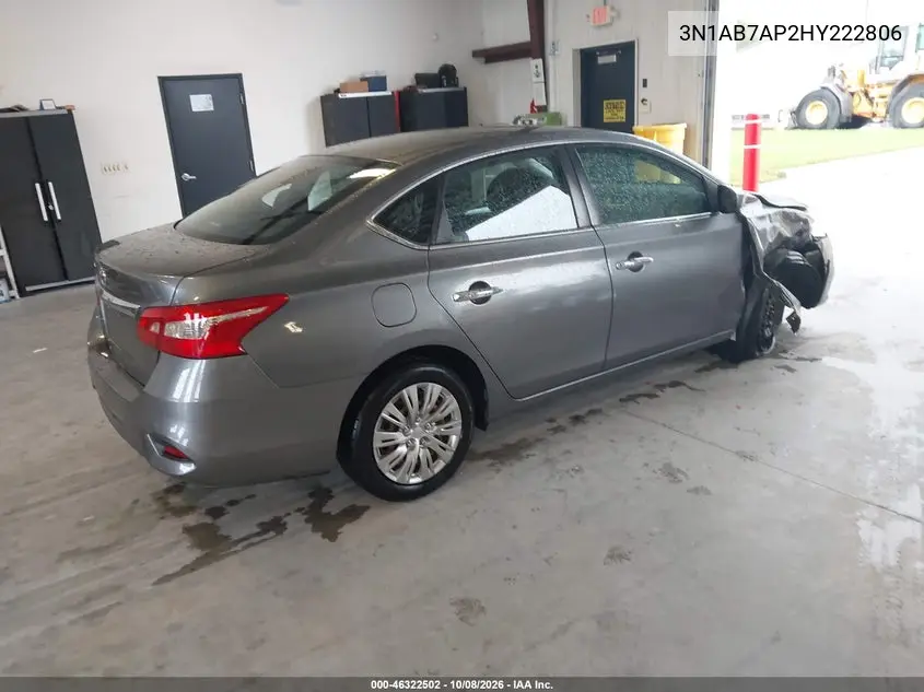 2017 NISSAN SENTRA VIN 3N1AB7AP2HY222806 — фото 4