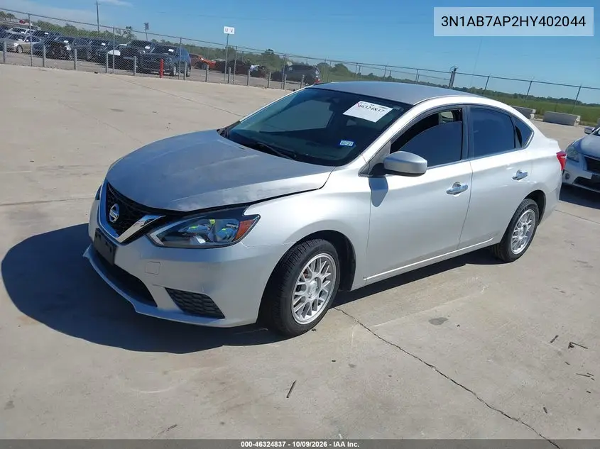 2017 NISSAN SENTRA VIN 3N1AB7AP2HY402044 — фото 2