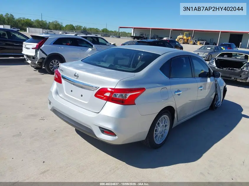 2017 NISSAN SENTRA VIN 3N1AB7AP2HY402044 — фото 4