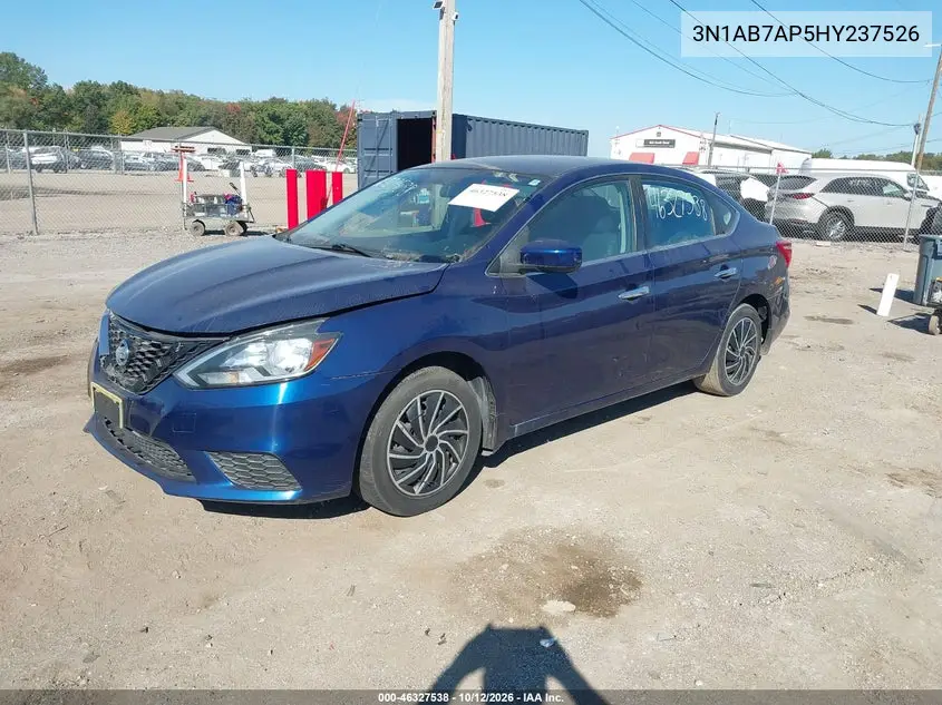 2017 NISSAN SENTRA VIN 3N1AB7AP5HY237526 — фото 2