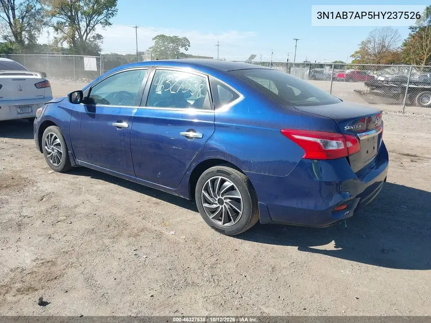 2017 NISSAN SENTRA VIN 3N1AB7AP5HY237526 — фото 3