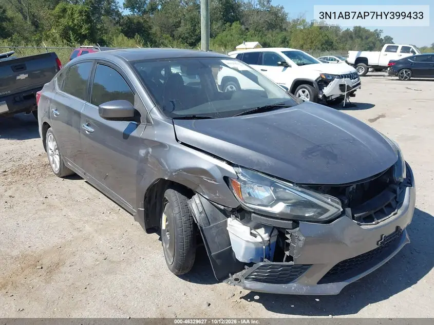 NISSAN SENTRA 2017, VIN 3N1AB7AP7HY399433