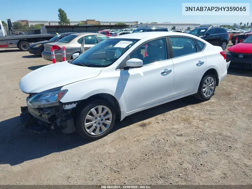 2017 NISSAN SENTRA VIN 3N1AB7AP2HY359065 — фото 2
