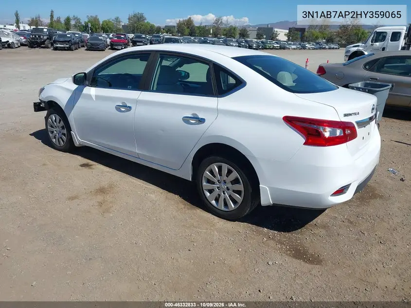 2017 NISSAN SENTRA VIN 3N1AB7AP2HY359065 — фото 3