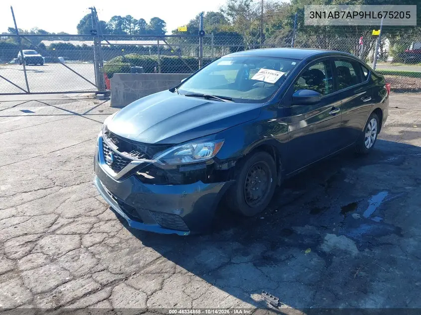2017 NISSAN SENTRA VIN 3N1AB7AP9HL675205 — фото 2