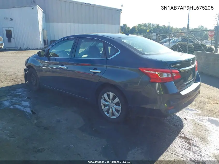 2017 NISSAN SENTRA VIN 3N1AB7AP9HL675205 — фото 3