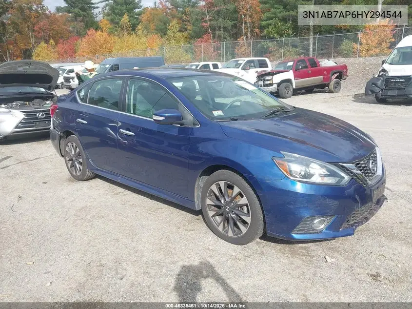 NISSAN SENTRA 2017, VIN 3N1AB7AP6HY294544
