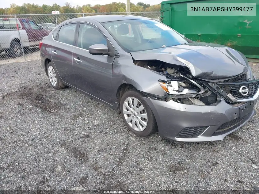 NISSAN SENTRA 2017, VIN 3N1AB7AP5HY399477
