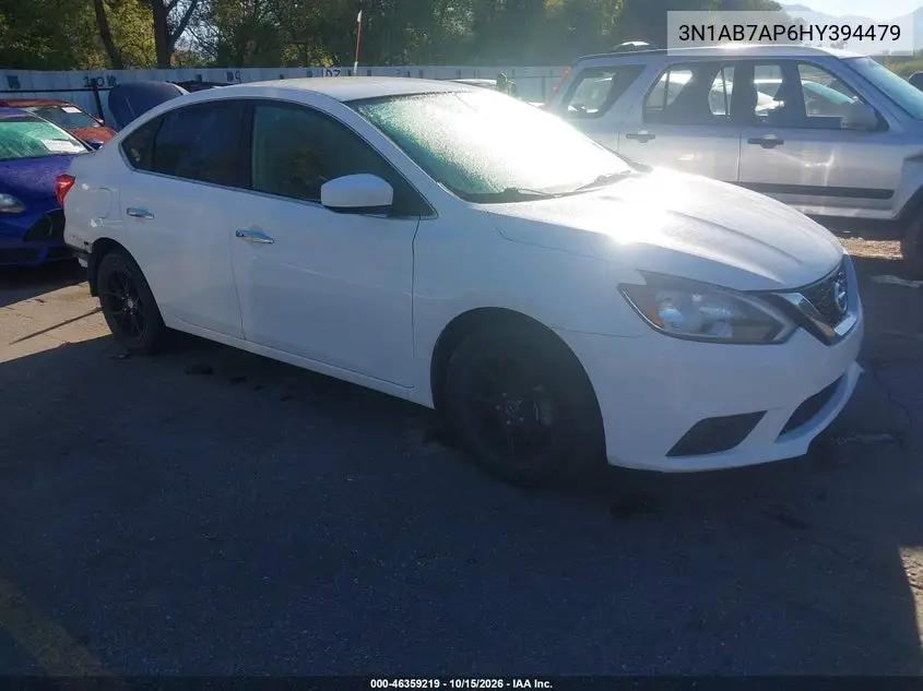 NISSAN SENTRA 2017, VIN 3N1AB7AP6HY394479