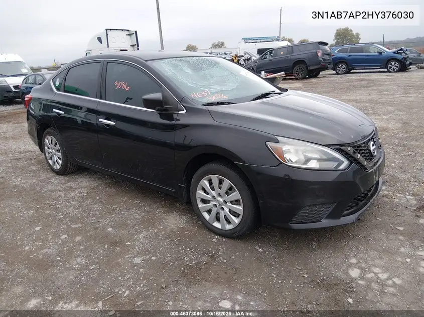 NISSAN SENTRA 2017, VIN 3N1AB7AP2HY376030