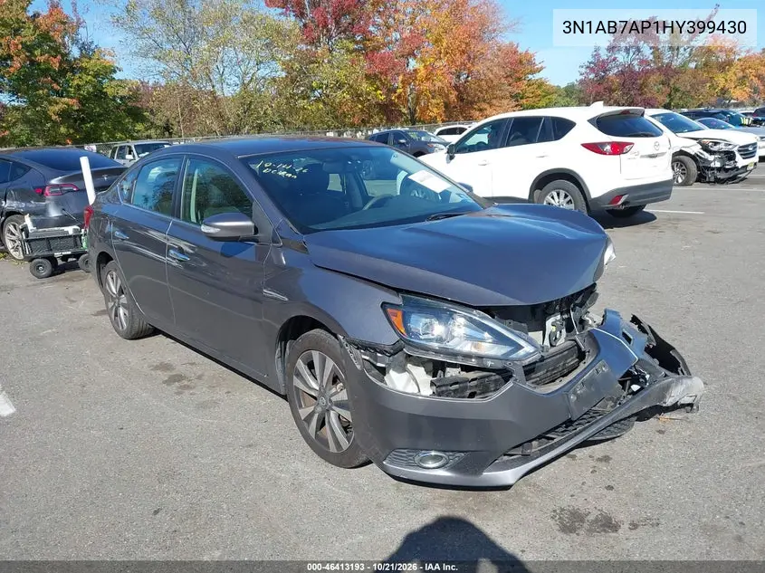 NISSAN SENTRA 2017, VIN 3N1AB7AP1HY399430