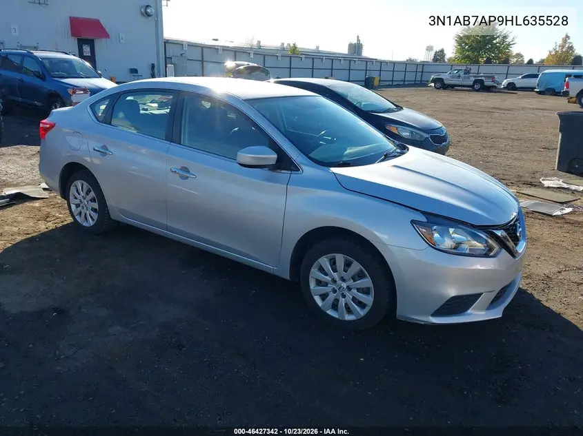 NISSAN SENTRA 2017, VIN 3N1AB7AP9HL635528