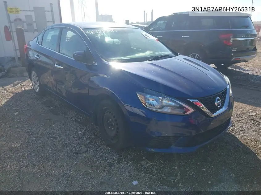 NISSAN SENTRA 2017, VIN 3N1AB7AP6HY265318