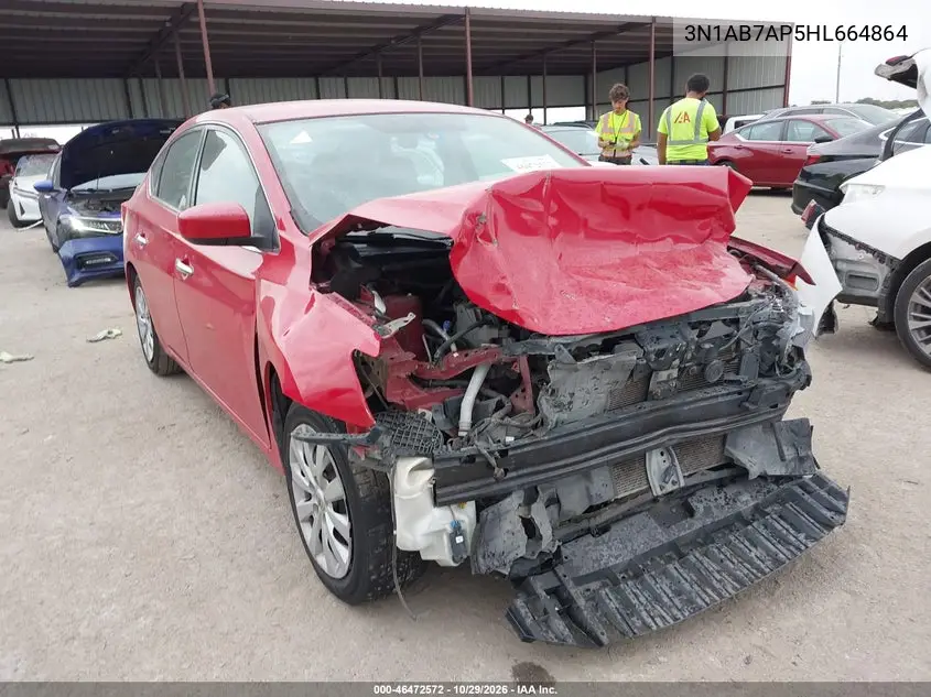 NISSAN SENTRA 2017, VIN 3N1AB7AP5HL664864