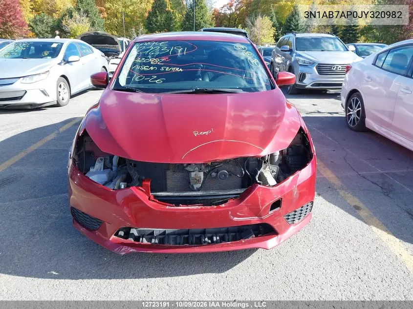 2018 NISSAN SENTRA VIN 3N1AB7AP0JY320982 — фото 12
