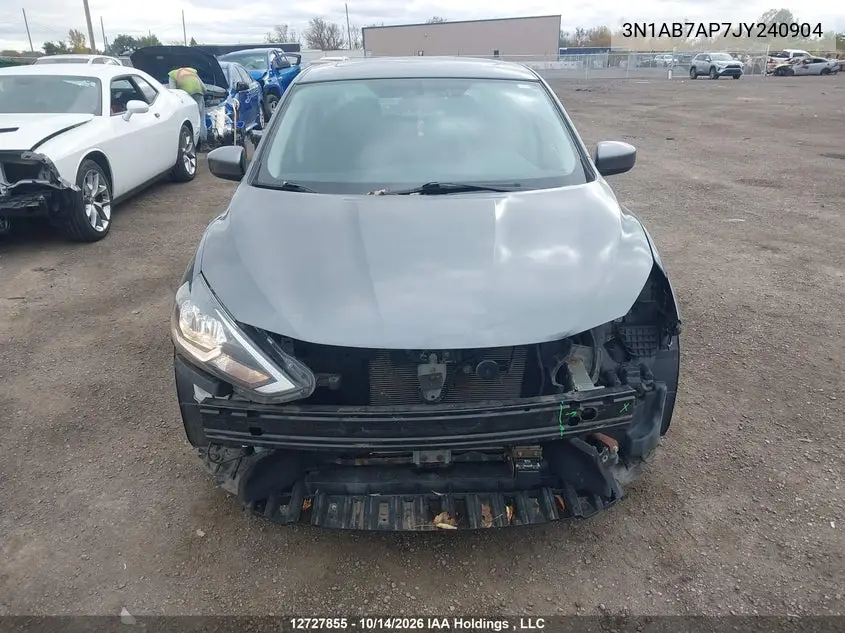 2018 NISSAN SENTRA VIN 3N1AB7AP7JY240904 — фото 13