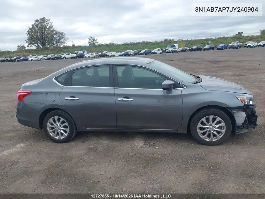 2018 NISSAN SENTRA VIN 3N1AB7AP7JY240904 — фото 14
