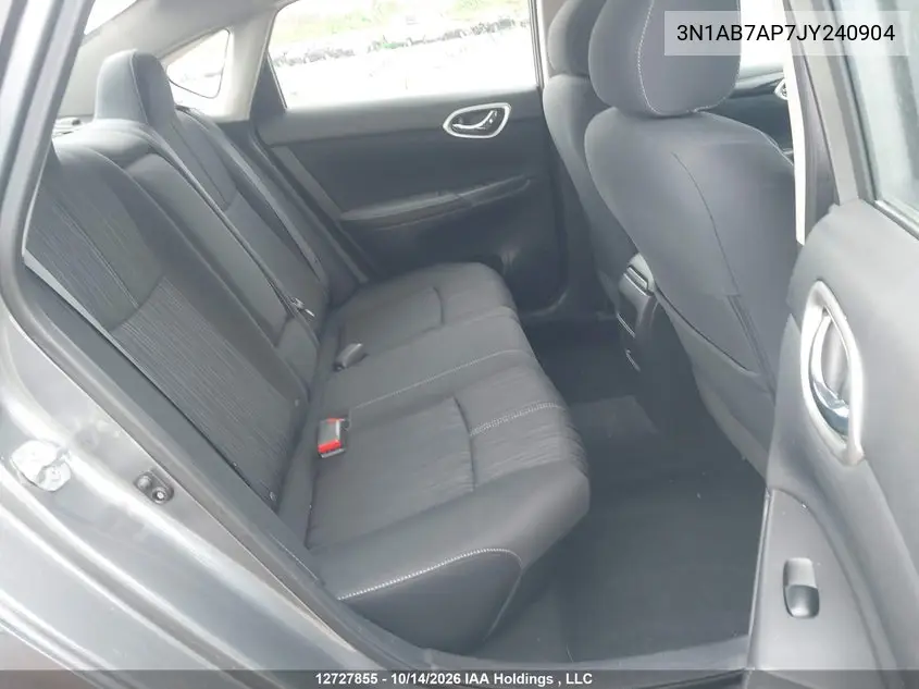2018 NISSAN SENTRA VIN 3N1AB7AP7JY240904 — фото 8