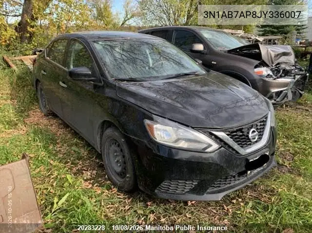 NISSAN SENTRA 2018, VIN 3N1AB7AP8JY336007
