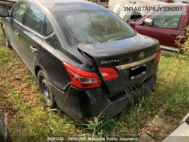2018 NISSAN SENTRA VIN 3N1AB7AP8JY336007 — фото 3