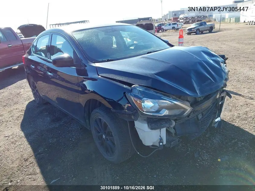 NISSAN SENTRA 2018, VIN 3N1AB7AP2JY305447