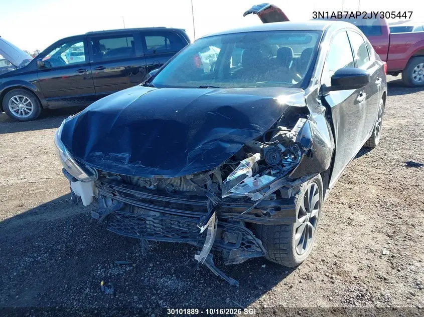 2018 NISSAN SENTRA VIN 3N1AB7AP2JY305447 — фото 2