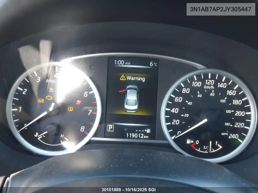 2018 NISSAN SENTRA VIN 3N1AB7AP2JY305447 — фото 7