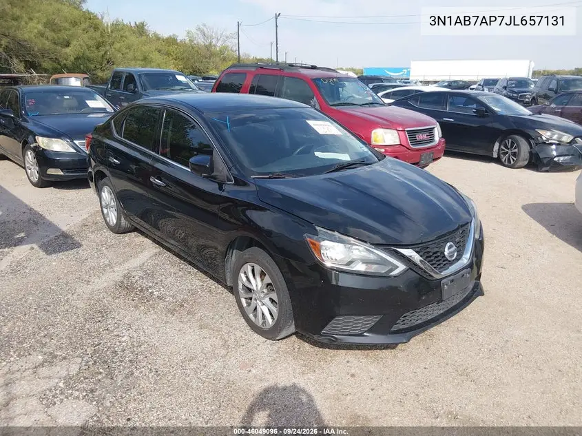 NISSAN SENTRA 2018, VIN 3N1AB7AP7JL657131