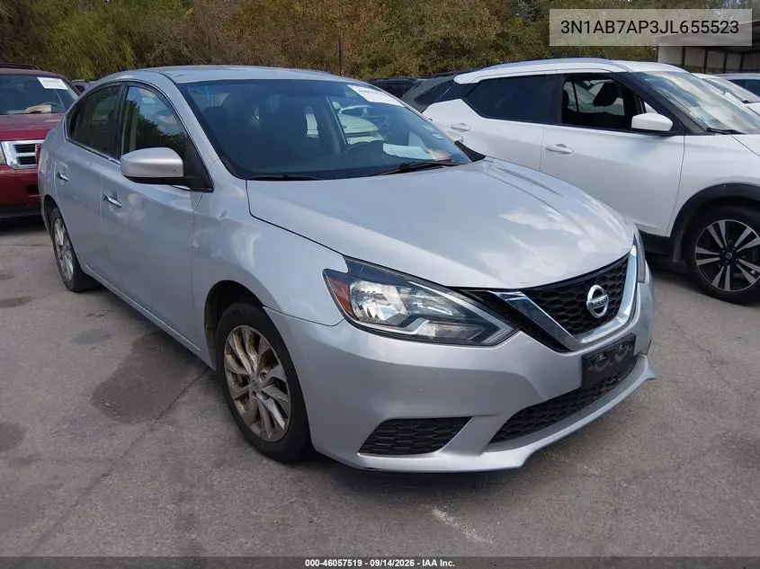 NISSAN SENTRA 2018, VIN 3N1AB7AP3JL655523