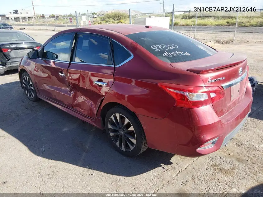 2018 NISSAN SENTRA VIN 3N1CB7AP2JY212646 — фото 3