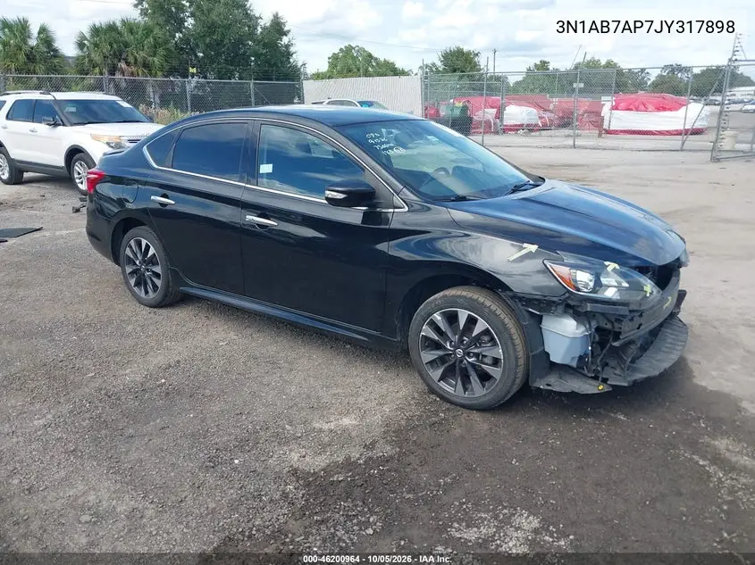 NISSAN SENTRA 2018, VIN 3N1AB7AP7JY317898
