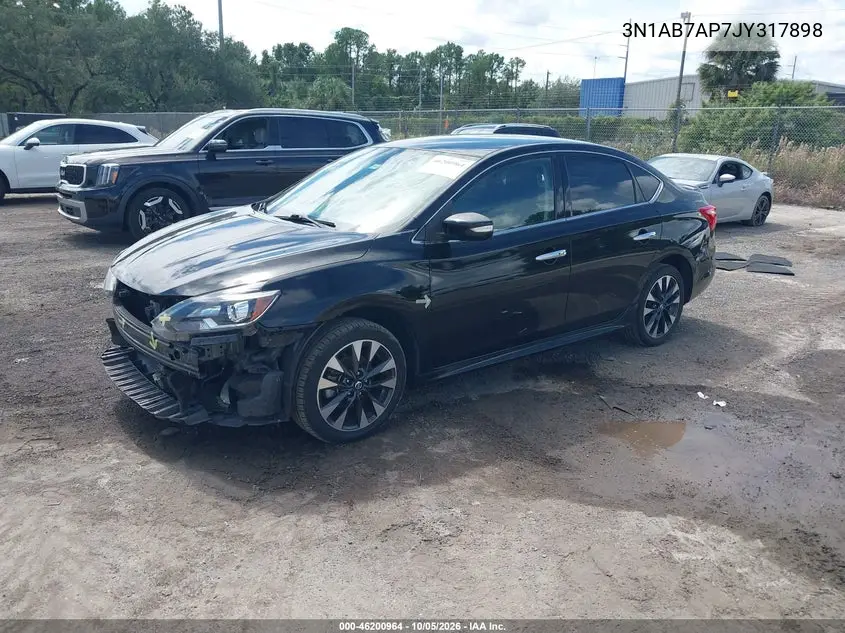 2018 NISSAN SENTRA VIN 3N1AB7AP7JY317898 — фото 2