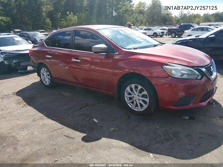 NISSAN SENTRA 2018, VIN 3N1AB7AP2JY257125