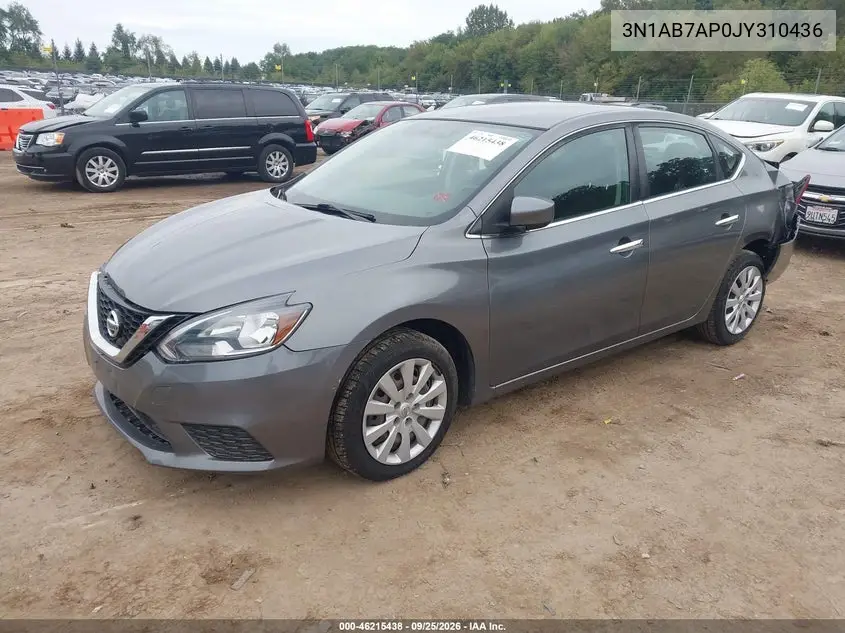 2018 NISSAN SENTRA VIN 3N1AB7AP0JY310436 — фото 2