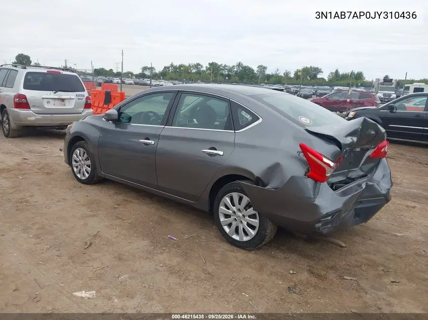 2018 NISSAN SENTRA VIN 3N1AB7AP0JY310436 — фото 3
