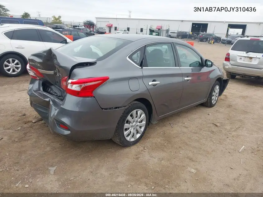 2018 NISSAN SENTRA VIN 3N1AB7AP0JY310436 — фото 4