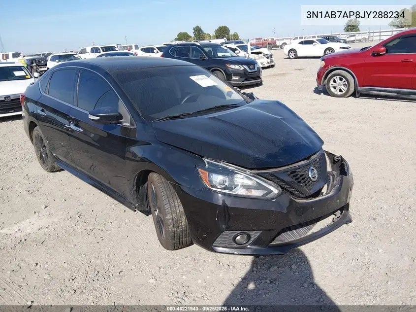 NISSAN SENTRA 2018, VIN 3N1AB7AP8JY288234