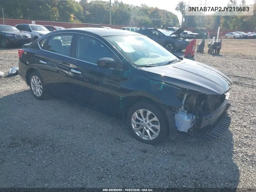 NISSAN SENTRA 2018, VIN 3N1AB7AP2JY215683
