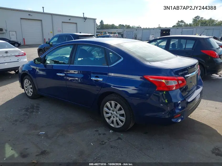 2018 NISSAN SENTRA VIN 3N1AB7AP2JY244388 — фото 3