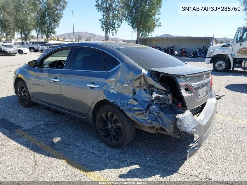 2018 NISSAN SENTRA VIN 3N1AB7AP3JY285760 — фото 3
