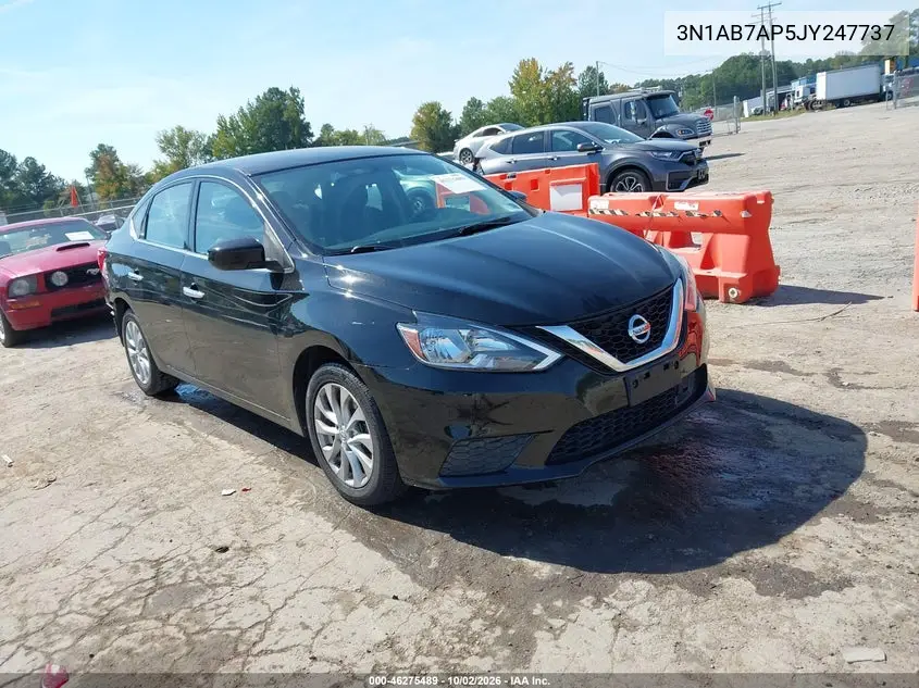 NISSAN SENTRA 2018, VIN 3N1AB7AP5JY247737