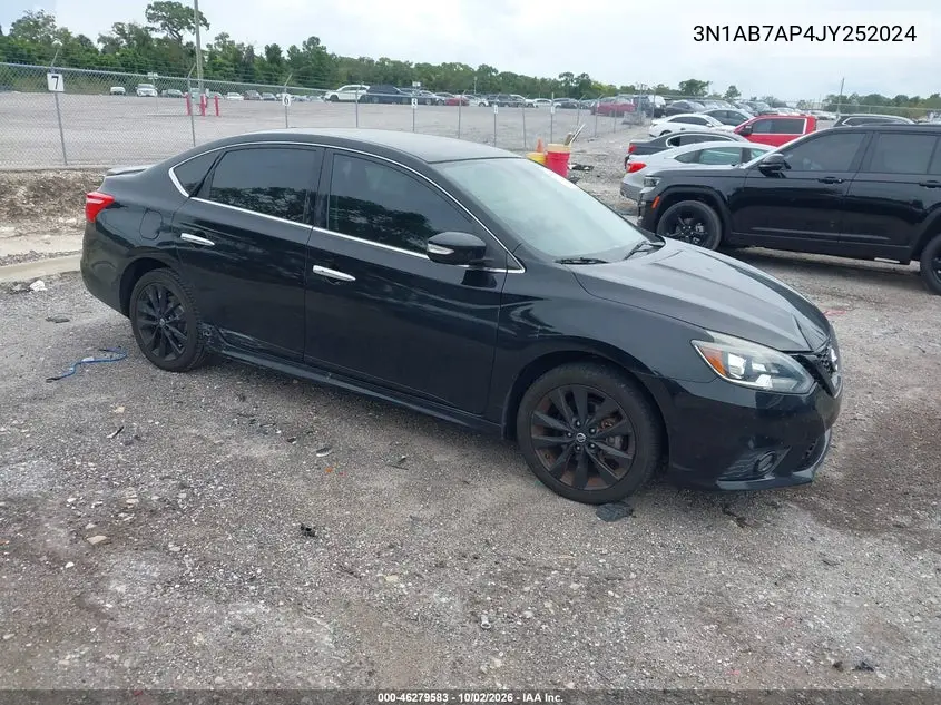 NISSAN SENTRA 2018, VIN 3N1AB7AP4JY252024