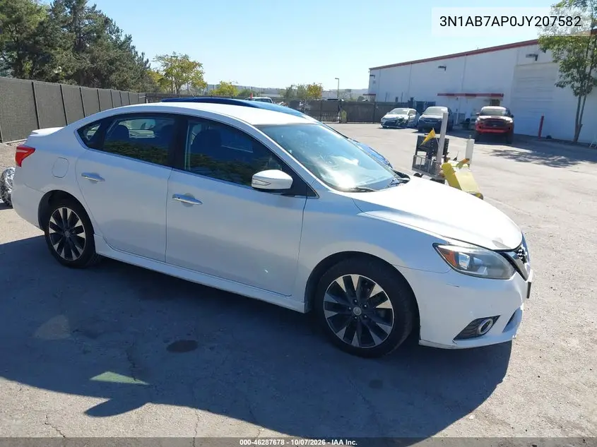 NISSAN SENTRA 2018, VIN 3N1AB7AP0JY207582