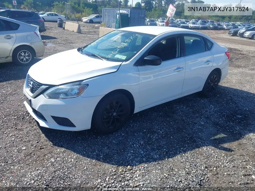 2018 NISSAN SENTRA VIN 3N1AB7APXJY317524 — фото 2