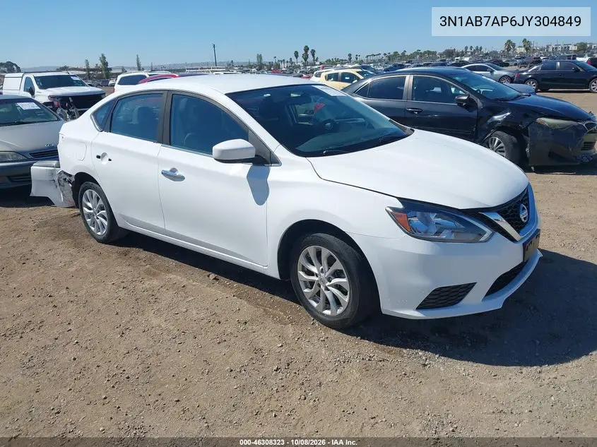 NISSAN SENTRA 2018, VIN 3N1AB7AP6JY304849