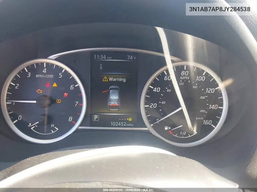 2018 NISSAN SENTRA VIN 3N1AB7AP8JY284538 — фото 7