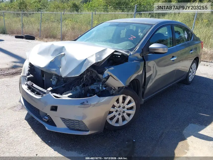 2018 NISSAN SENTRA VIN 3N1AB7AP9JY203255 — фото 2